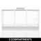 mDesign Cosmetic Divided Organizer Canister Box, 3 Sections and Lid